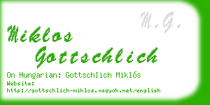 miklos gottschlich business card